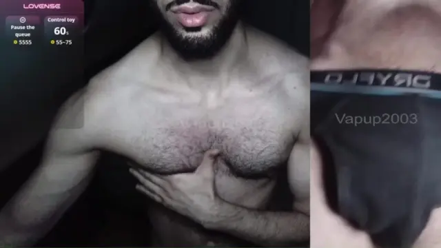 Solo Fit Hairy Guy Play with Nipples & Pees on Chest