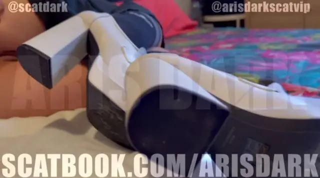 Enormus creamy load lying on side with high heels